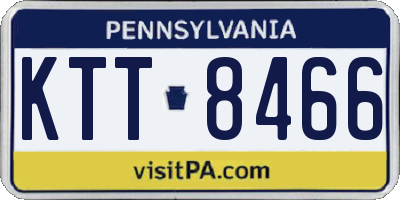 PA license plate KTT8466