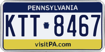 PA license plate KTT8467