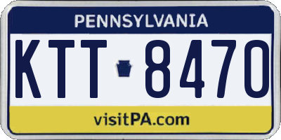 PA license plate KTT8470