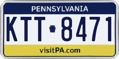 PA license plate KTT8471