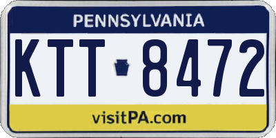PA license plate KTT8472
