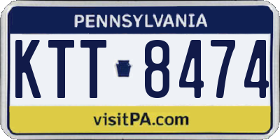 PA license plate KTT8474