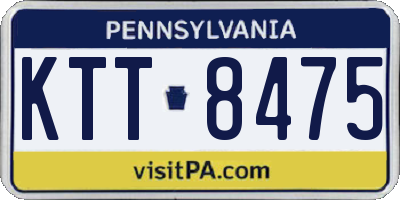 PA license plate KTT8475