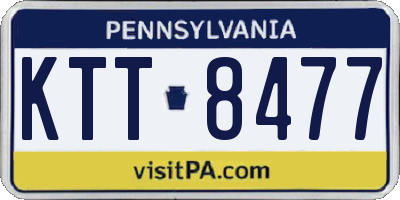 PA license plate KTT8477