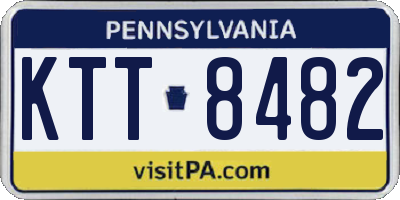 PA license plate KTT8482