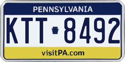 PA license plate KTT8492