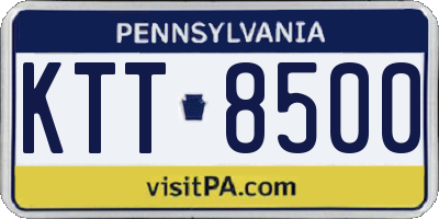 PA license plate KTT8500