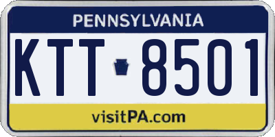 PA license plate KTT8501