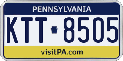 PA license plate KTT8505