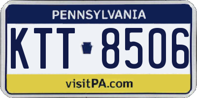 PA license plate KTT8506