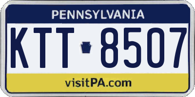 PA license plate KTT8507