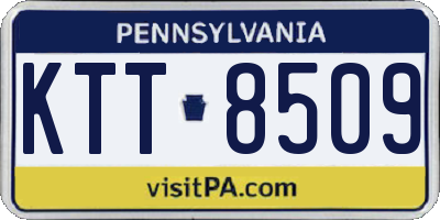 PA license plate KTT8509