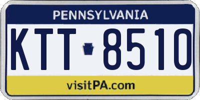 PA license plate KTT8510