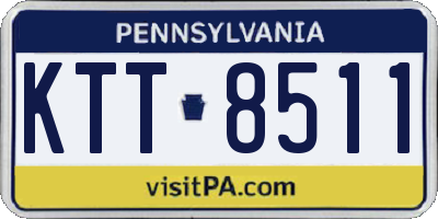 PA license plate KTT8511