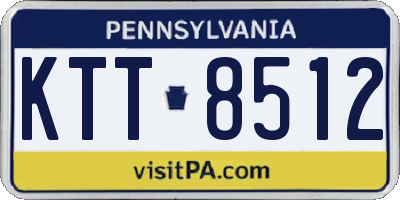 PA license plate KTT8512