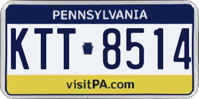 PA license plate KTT8514