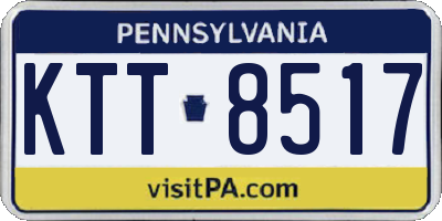 PA license plate KTT8517
