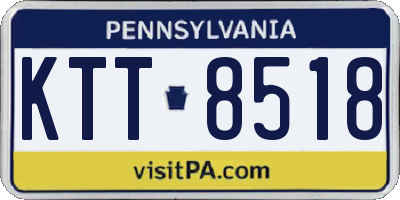 PA license plate KTT8518