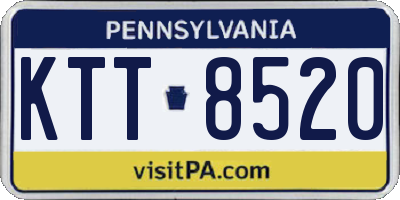 PA license plate KTT8520