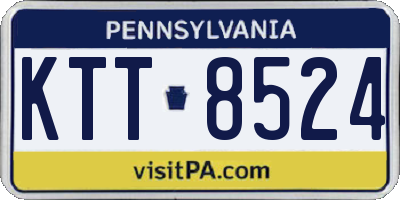 PA license plate KTT8524