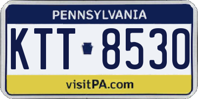 PA license plate KTT8530
