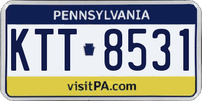 PA license plate KTT8531