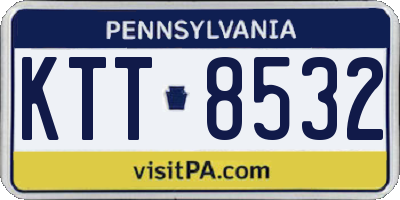 PA license plate KTT8532