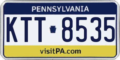 PA license plate KTT8535