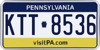 PA license plate KTT8536