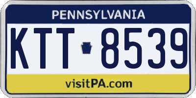 PA license plate KTT8539