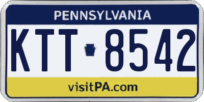 PA license plate KTT8542