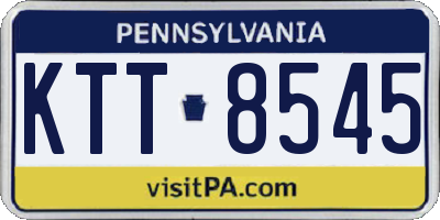 PA license plate KTT8545