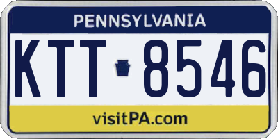 PA license plate KTT8546