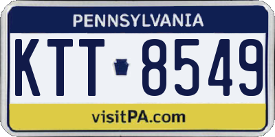 PA license plate KTT8549