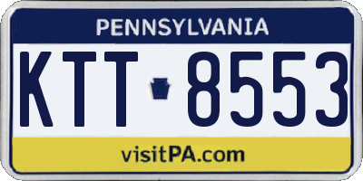 PA license plate KTT8553