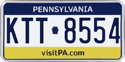 PA license plate KTT8554