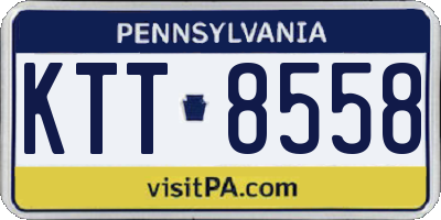 PA license plate KTT8558