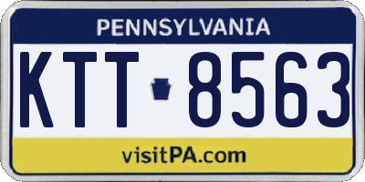 PA license plate KTT8563