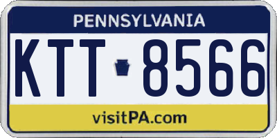 PA license plate KTT8566