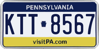 PA license plate KTT8567