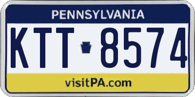 PA license plate KTT8574