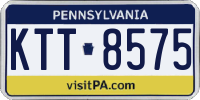 PA license plate KTT8575