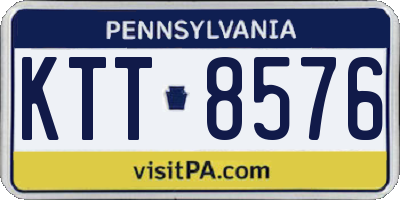 PA license plate KTT8576