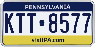 PA license plate KTT8577