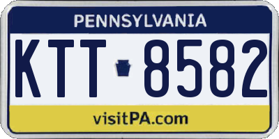 PA license plate KTT8582