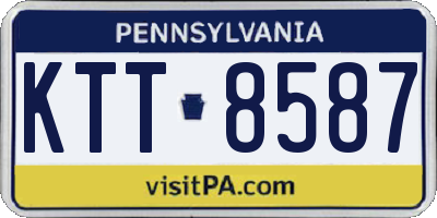 PA license plate KTT8587