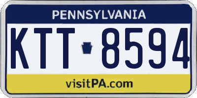 PA license plate KTT8594
