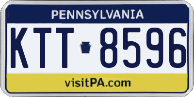 PA license plate KTT8596