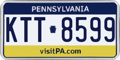 PA license plate KTT8599