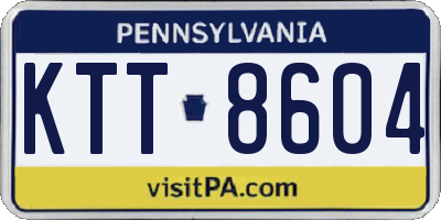 PA license plate KTT8604